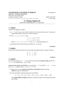 11.¨Ubung Algebra II - homepages.math.tu