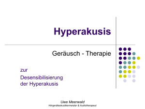 Hyperakusis - Audiotherapeut.info Startseite