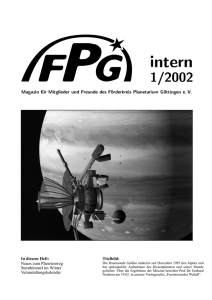 FPGintern 1/2002 - Förderkreis Planetarium Göttingen