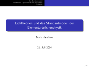 Habilitationsvortrag (Eichtheorien und das Standardmodell der