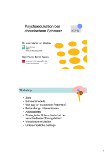 Psychoedukation bei chronischem Schmerz