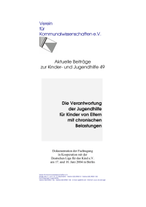 Die Verantwortung der Jugendhilfe für Kinder von Eltern mit