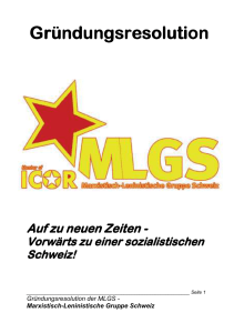 Gründungsresolution der MLGS