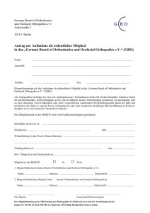 Antrag zur Aufnahme als ordentliches Mitglied in das „German
