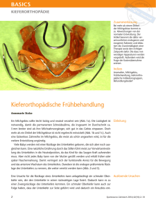 Kieferorthopädische Frühbehandlung