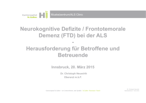 Neurokognitive Defizite / Frontotemorale Demenz (FTD) bei der ALS