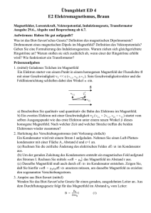Übungsblatt ED 4 E2 Elektromagnetismus, Braun