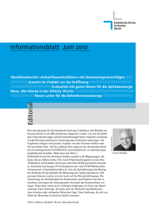 Informationsblatt Juni 2010 - Katholische Kirche im Kanton Zürich