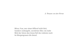 Wisse, Frau, wer einen Hilferuf nicht h&ouml;rt, Sondern vorbeigeht
