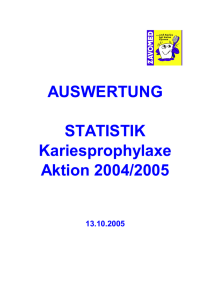 Statistik Kariesprophylaxe 2004-2005