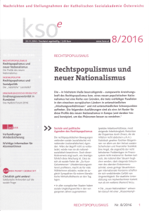 Rechtspopulismus und neuer Nationalismus