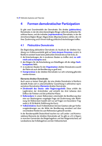 4 Formen demokratischer Partizipation