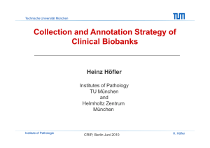 Collection and annotation strategy of clinical biobanks