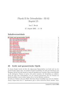 Licht und geometrische Optik