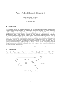 Physik (Dr. Risch) Beispiele Informatik I1