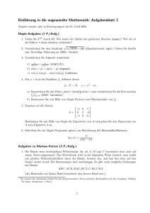 Einführung in die angewandte Mathematik: Aufgabenblatt 1