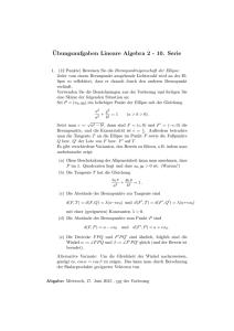 ¨Ubungsaufgaben Lineare Algebra 2