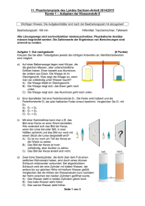 Aufgaben Stufe 1 - Physikolympiade Sachsen