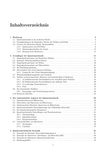 Inhaltsverzeichnis - Theoretische Physik