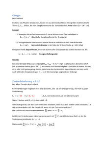 Energie Zustandsänderung, z.B. ∆E