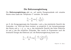 Die Boltzmanngleichung
