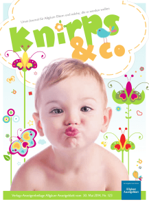 Unser Journal f&uuml;r Allg&auml;uer Eltern und solche, die es werden wollen