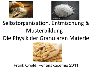 Die Physik der Granularen Materie