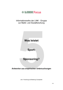 LINK Focus 05 Was leistet Sport-Sponsoring?