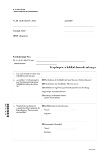 Alte Leipziger LV, Zusatzfragebogen Schilddrüse - Online