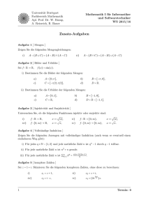 Zusatz-Aufgaben - Fachbereich Mathematik