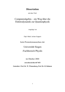 ein Weg über die Elektrodynamik zur Quantenphysik