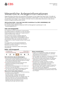 Wesentliche Anlegerinformationen