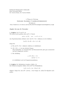 Lineare Algebra I (lehramtsbezogen)