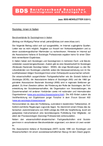 Soziolog_innen in Italien - Berufsverband Deutscher Soziologinnen