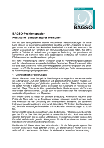BAGSO-Positionspapier Politische Teilhabe älterer Menschen