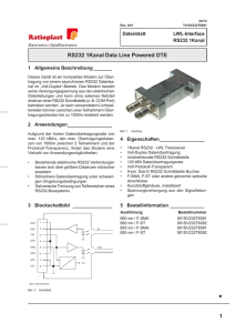 1 RS232 1Kanal Data Line Powered DTE