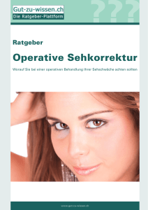Operative Sehkorrektur - gut-zu-wissen.ch