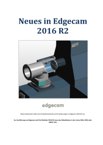 Neues in Edgecam 2016 R2 - C