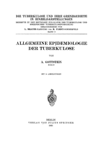 ALLGEMEINE EPIDEMIOLOGIE DER TUBERKULOSE