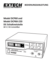 Model DCP60 and Model DCP60-220 DC-Schaltnetzteile