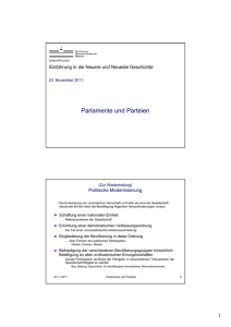 Parlamente und Parteien - wiwi.uni