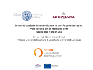 Internet-basierte Interventionen in der Psychotherapie