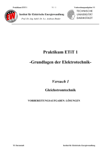 Praktikum ETiT 1 - Institut für Elektrische Energiewandlung
