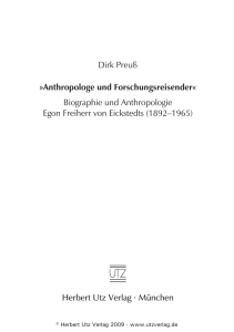Dirk Preuß »Anthropologe und Forschungsreisender« Biographie