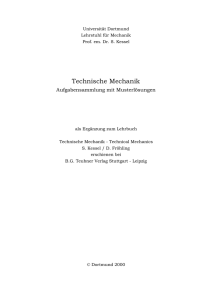 Technische Mechanik - Aufgabensammlung