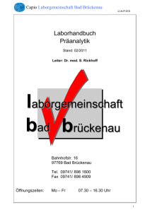 Laborhandbuch Präanalytik - Capio Franz von Prümmer Klinik