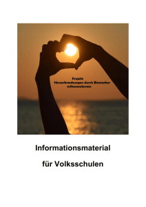 Informationsmaterial für Volksschulen - Projekt Herz