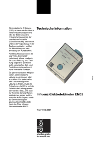 Technische Information Influenz-Elektrofeldmeter EM02