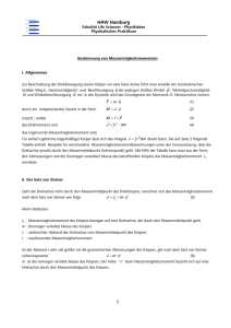 Versuchsskript zum Massenträgheitsmoment