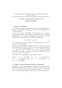 2.¨Ubung zur Quantenmechanik II (T5)